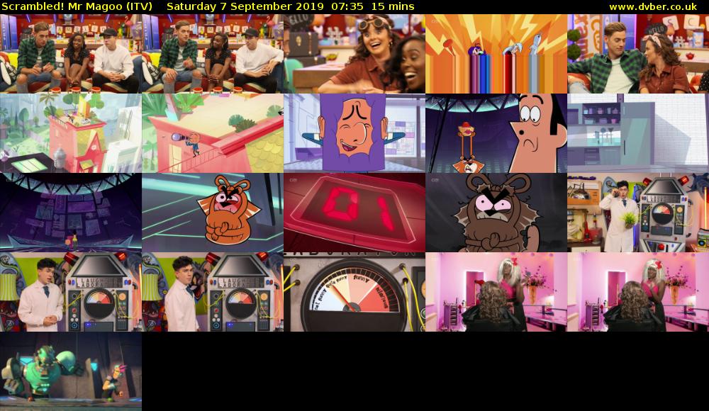 Scrambled! Mr Magoo (ITV) Saturday 7 September 2019 07:35 - 07:50