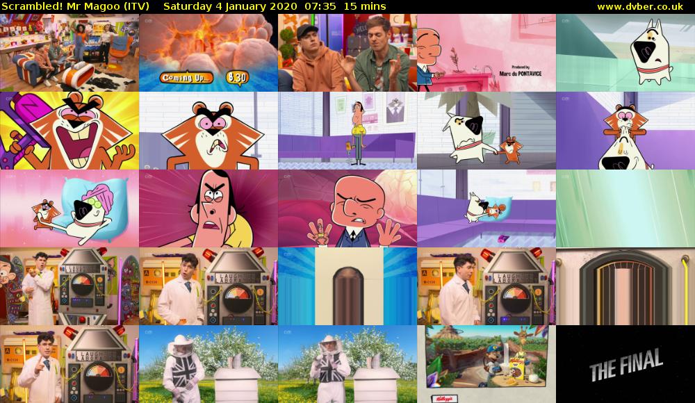 Scrambled! Mr Magoo (ITV) Saturday 4 January 2020 07:35 - 07:50