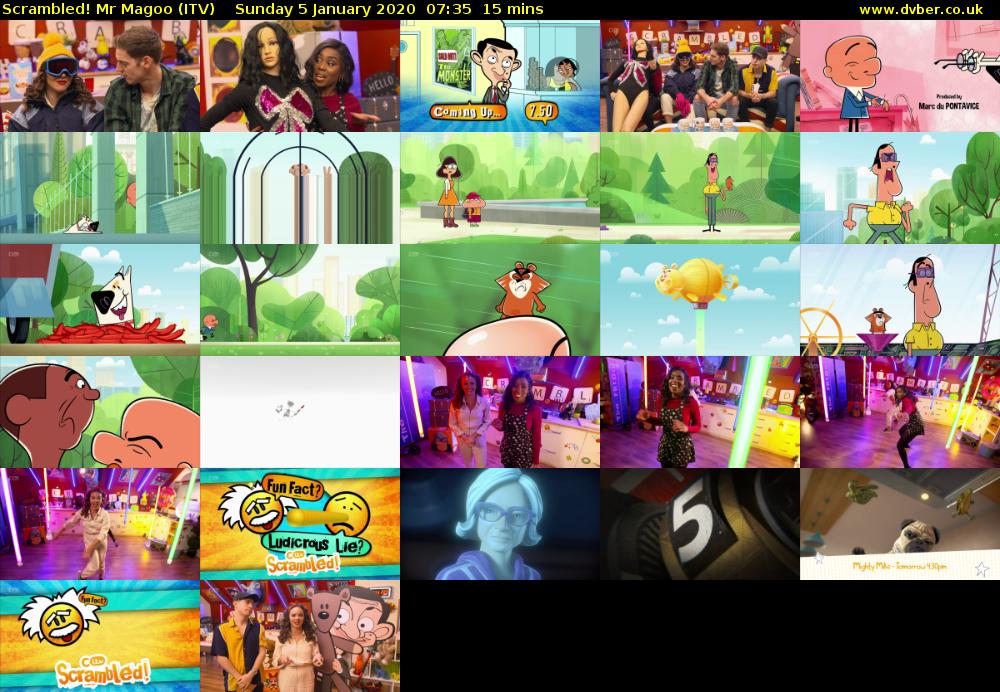 Scrambled! Mr Magoo (ITV) Sunday 5 January 2020 07:35 - 07:50