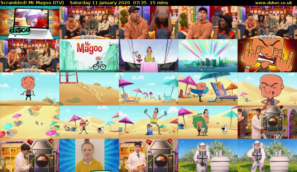Scrambled! Mr Magoo (ITV) Saturday 11 January 2020 07:35 - 07:50
