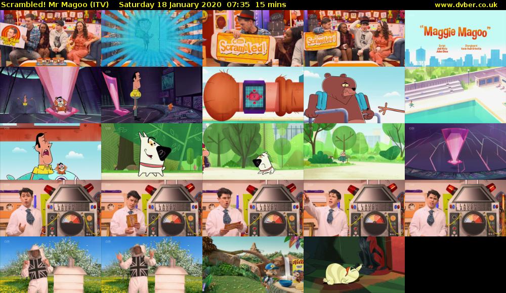Scrambled! Mr Magoo (ITV) Saturday 18 January 2020 07:35 - 07:50
