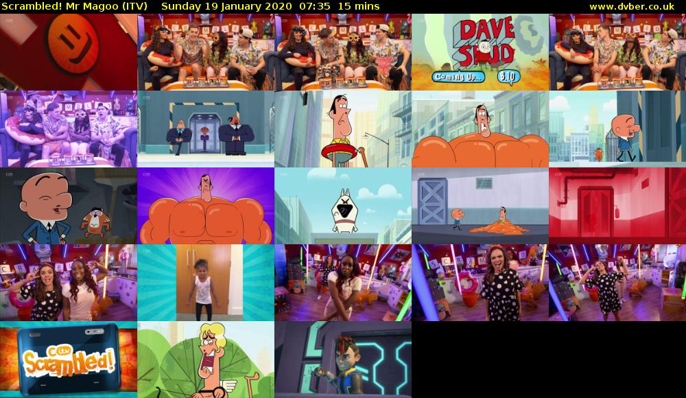 Scrambled! Mr Magoo (ITV) Sunday 19 January 2020 07:35 - 07:50