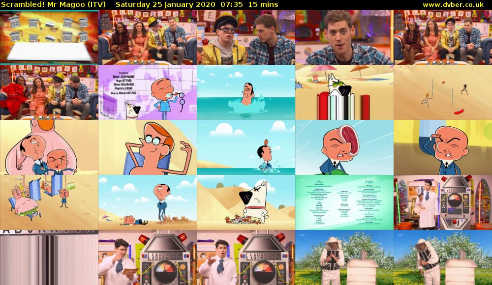 Scrambled! Mr Magoo (ITV) Saturday 25 January 2020 07:35 - 07:50