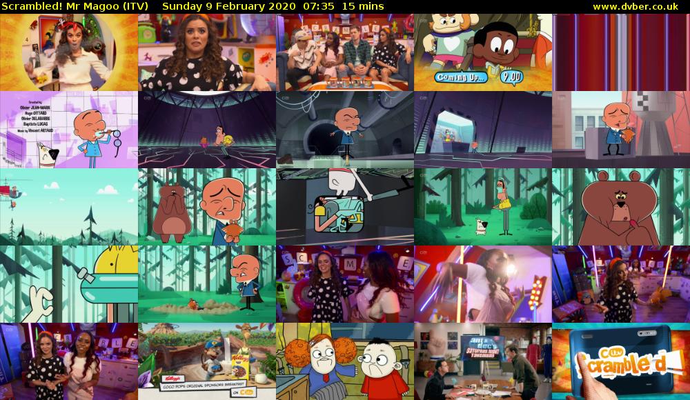 Scrambled! Mr Magoo (ITV) Sunday 9 February 2020 07:35 - 07:50