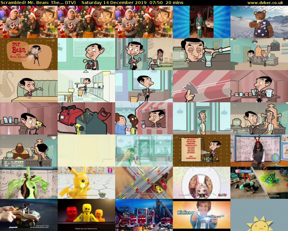 Scrambled! Mr. Bean: The... (ITV) Saturday 14 December 2019 07:50 - 08:10