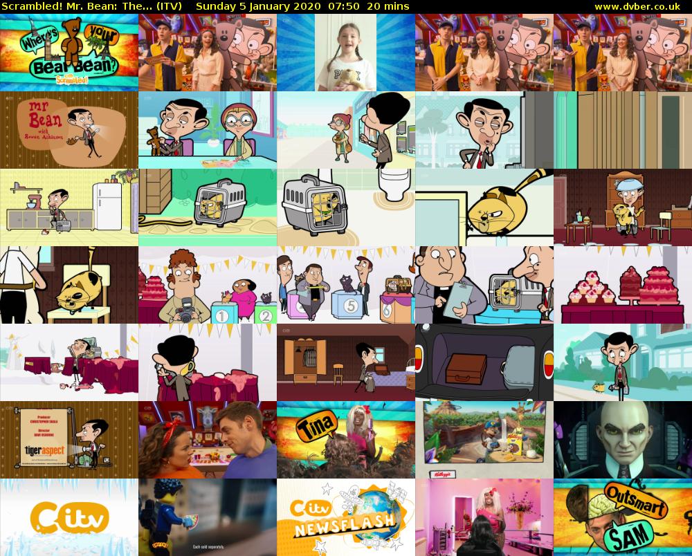 Scrambled! Mr. Bean: The... (ITV) Sunday 5 January 2020 07:50 - 08:10
