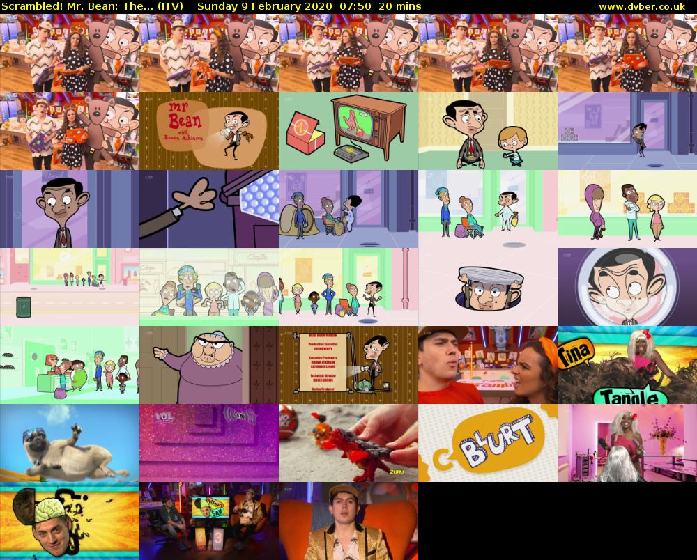 Scrambled! Mr. Bean: The... (ITV) Sunday 9 February 2020 07:50 - 08:10