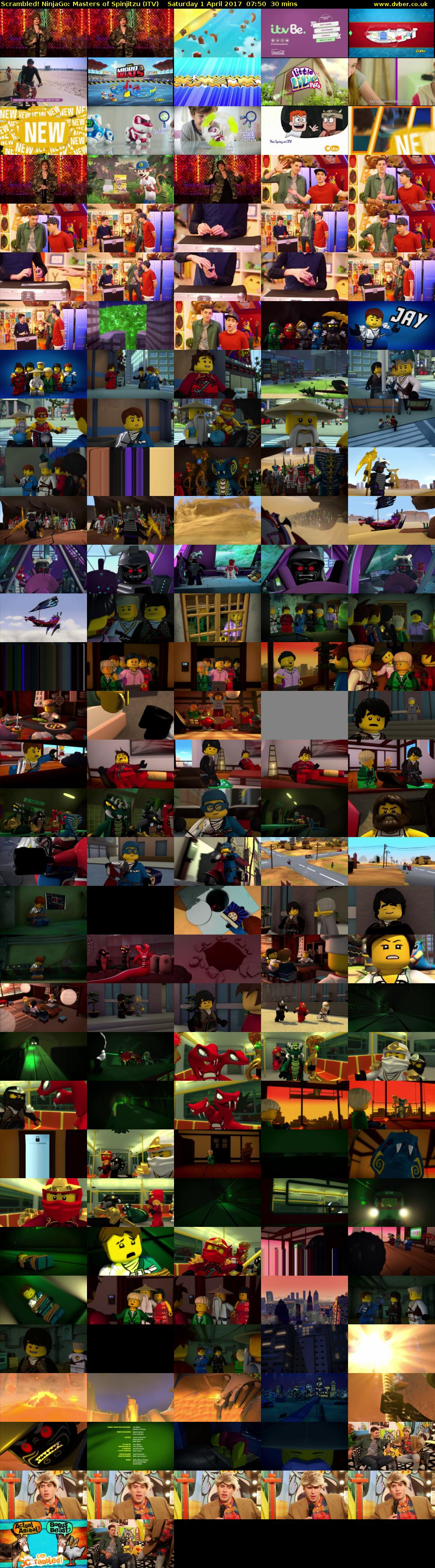 Scrambled! NinjaGo: Masters of Spinjitzu (ITV) Saturday 1 April 2017 07:50 - 08:20