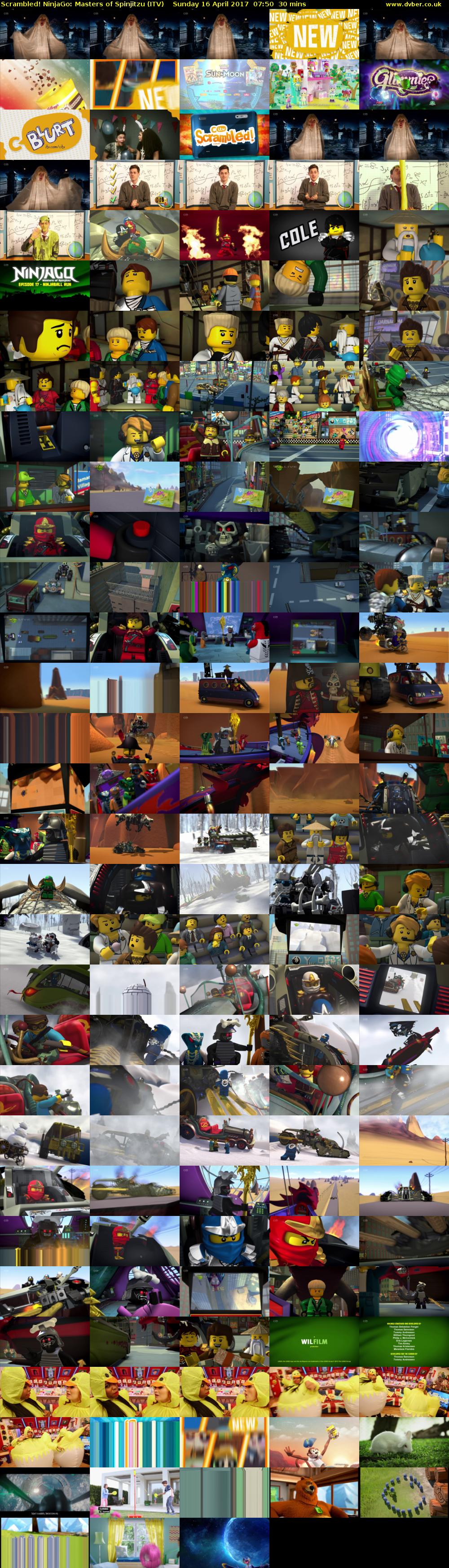 Scrambled! NinjaGo: Masters of Spinjitzu (ITV) Sunday 16 April 2017 07:50 - 08:20