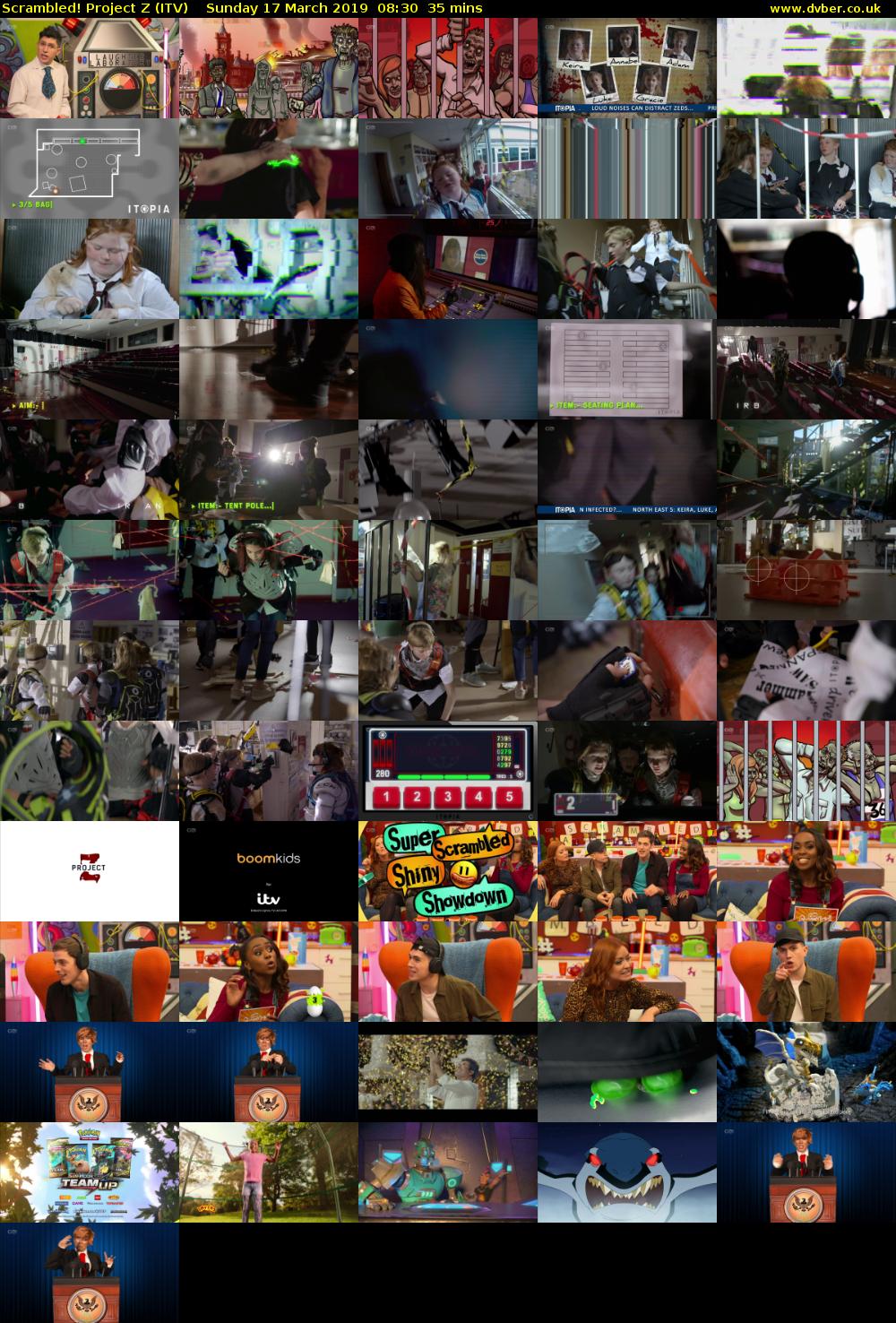 Scrambled! Project Z (ITV) Sunday 17 March 2019 08:30 - 09:05