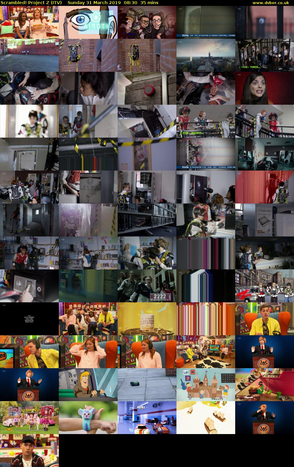 Scrambled! Project Z (ITV) Sunday 31 March 2019 08:30 - 09:05