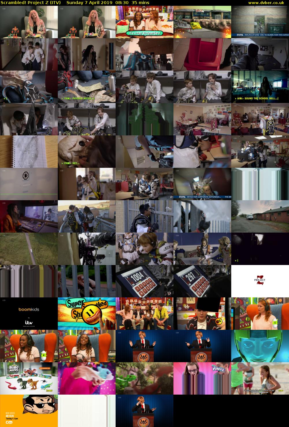 Scrambled! Project Z (ITV) Sunday 7 April 2019 08:30 - 09:05