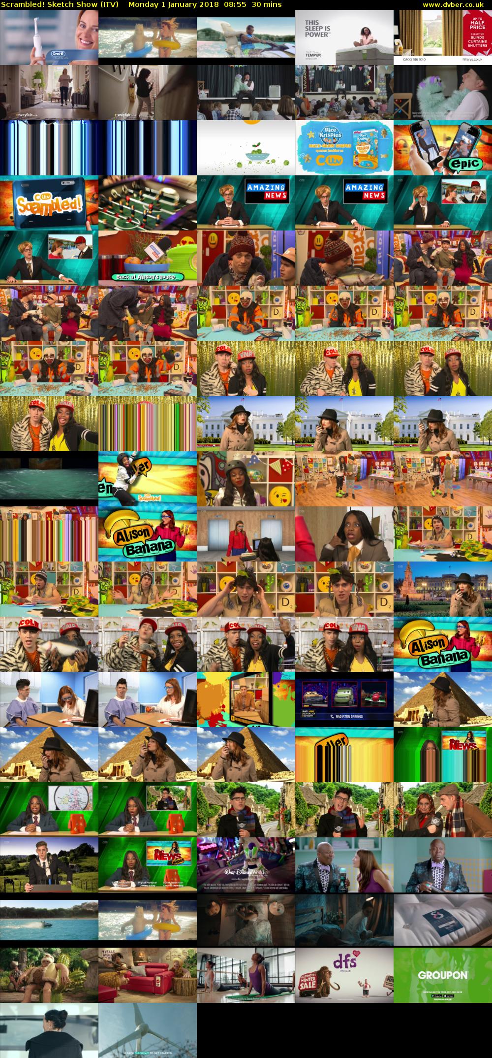 Scrambled! Sketch Show (ITV) Monday 1 January 2018 08:55 - 09:25