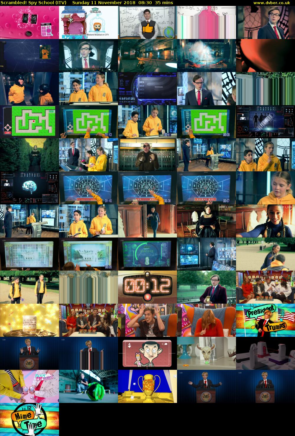 Scrambled! Spy School (ITV) Sunday 11 November 2018 08:30 - 09:05