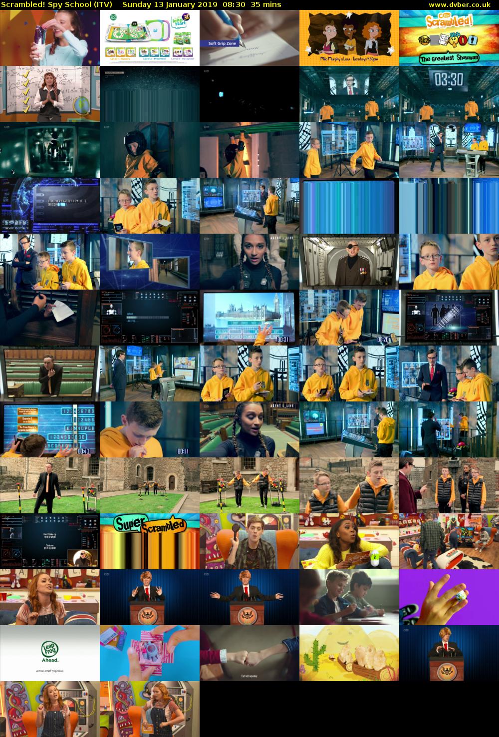 Scrambled! Spy School (ITV) Sunday 13 January 2019 08:30 - 09:05