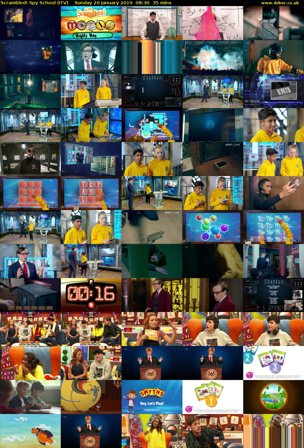 Scrambled! Spy School (ITV) Sunday 20 January 2019 08:30 - 09:05