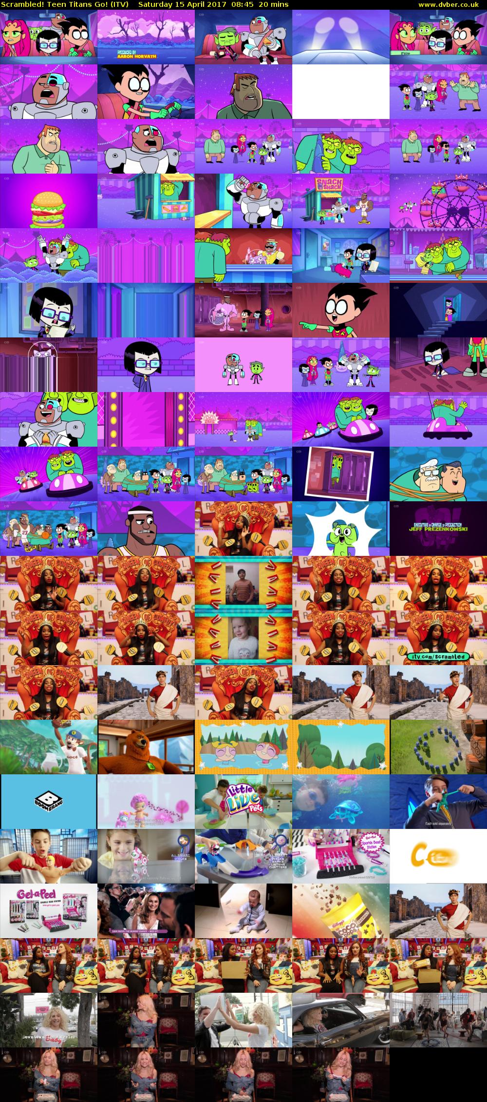 Scrambled! Teen Titans Go! (ITV) Saturday 15 April 2017 08:45 - 09:05