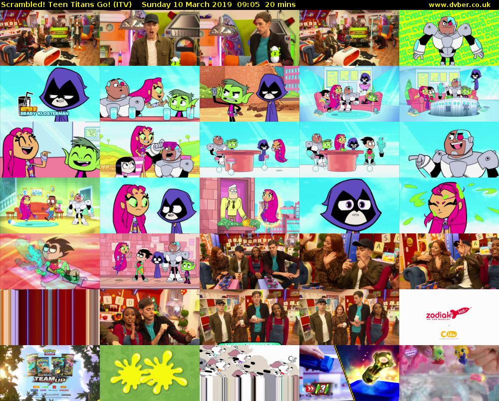 Scrambled! Teen Titans Go! (ITV) Sunday 10 March 2019 09:05 - 09:25