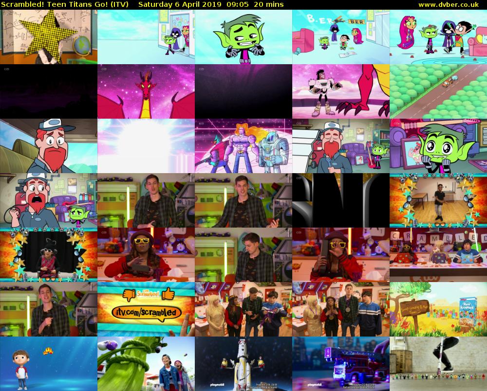 Scrambled! Teen Titans Go! (ITV) Saturday 6 April 2019 09:05 - 09:25