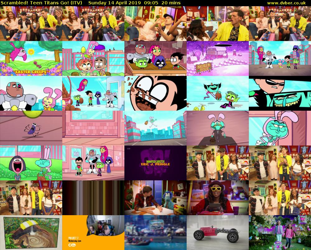 Scrambled! Teen Titans Go! (ITV) Sunday 14 April 2019 09:05 - 09:25