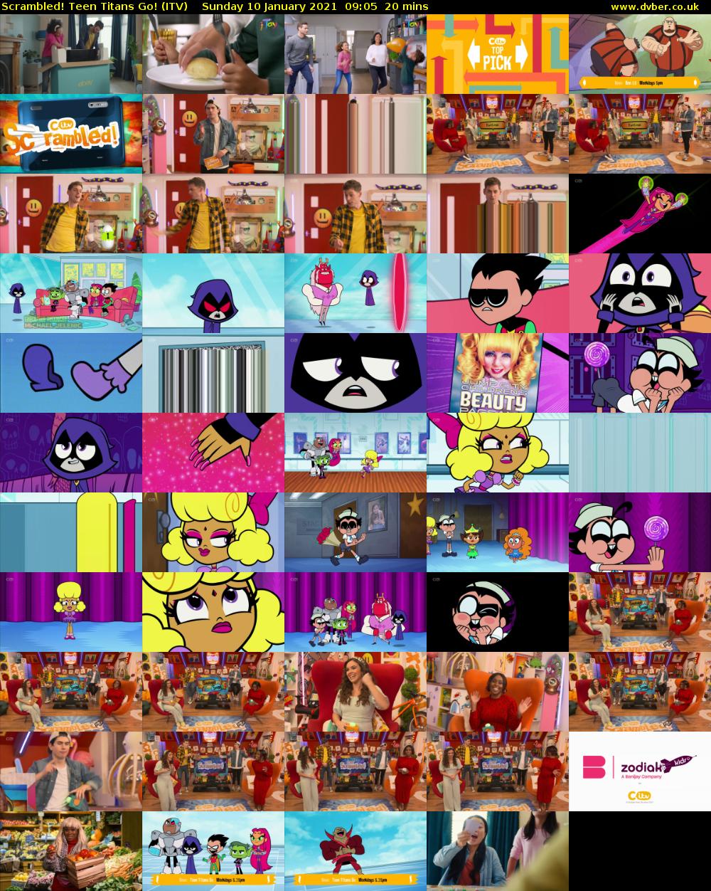Scrambled! Teen Titans Go! (ITV) Sunday 10 January 2021 09:05 - 09:25