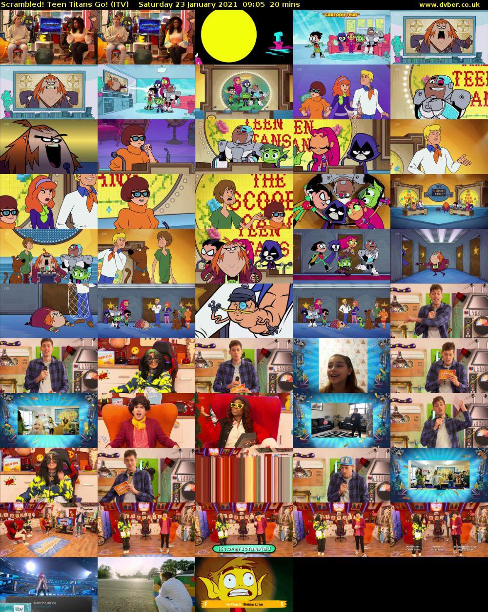 Scrambled! Teen Titans Go! (ITV) Saturday 23 January 2021 09:05 - 09:25