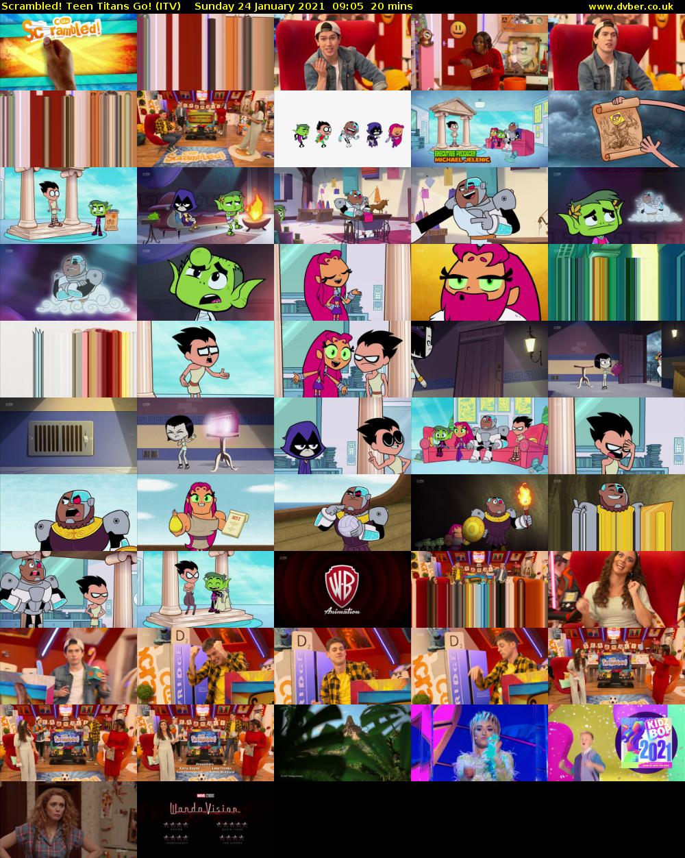 Scrambled! Teen Titans Go! (ITV) Sunday 24 January 2021 09:05 - 09:25