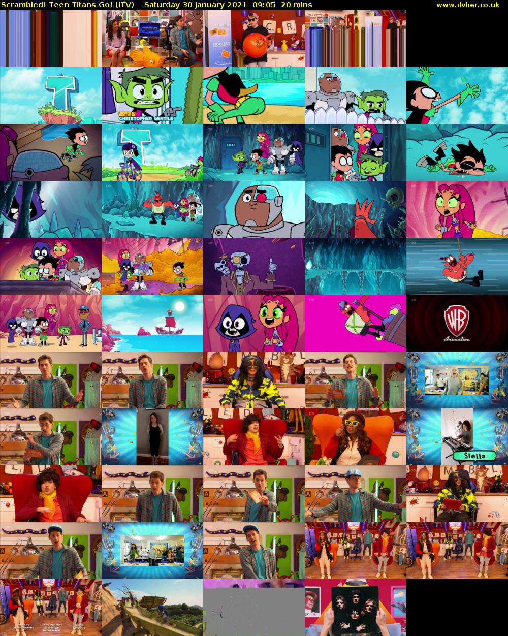 Scrambled! Teen Titans Go! (ITV) Saturday 30 January 2021 09:05 - 09:25