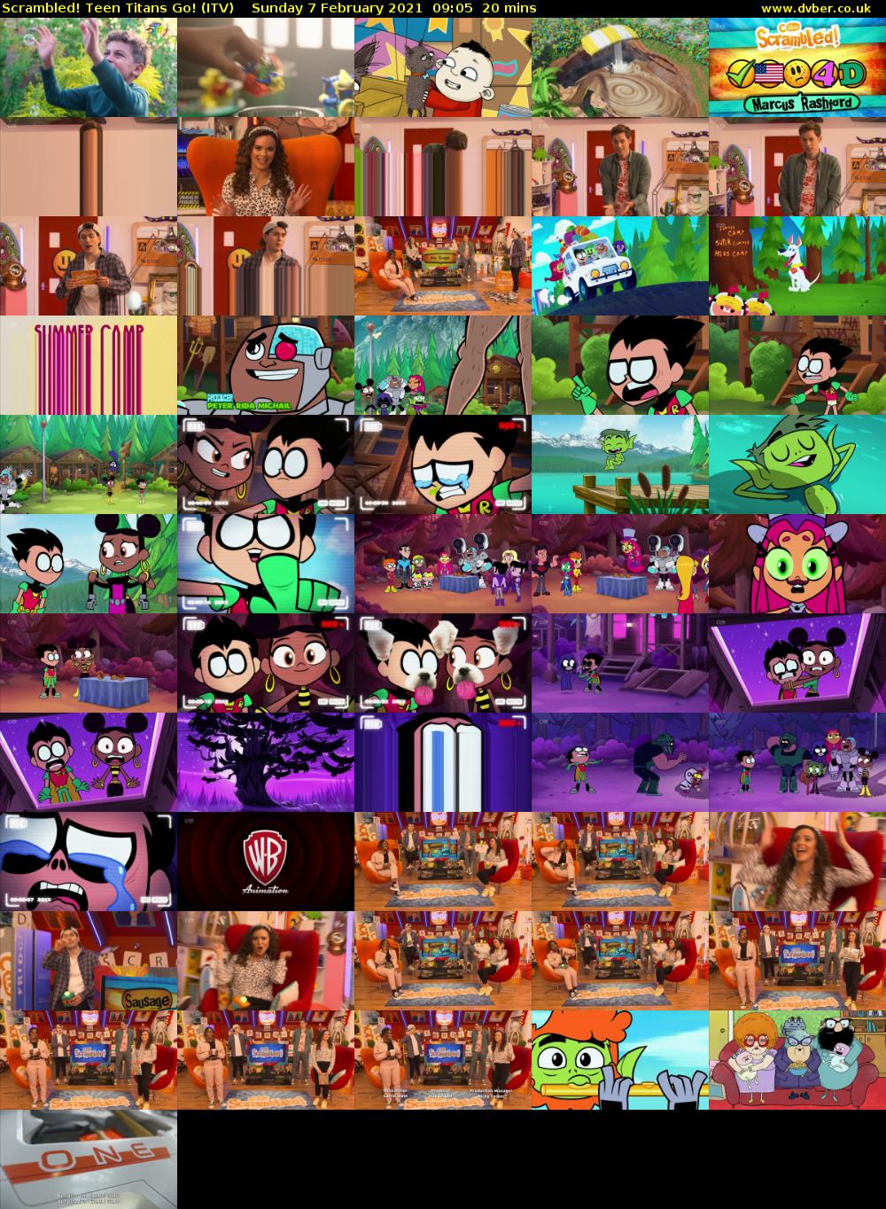 Scrambled! Teen Titans Go! (ITV) Sunday 7 February 2021 09:05 - 09:25