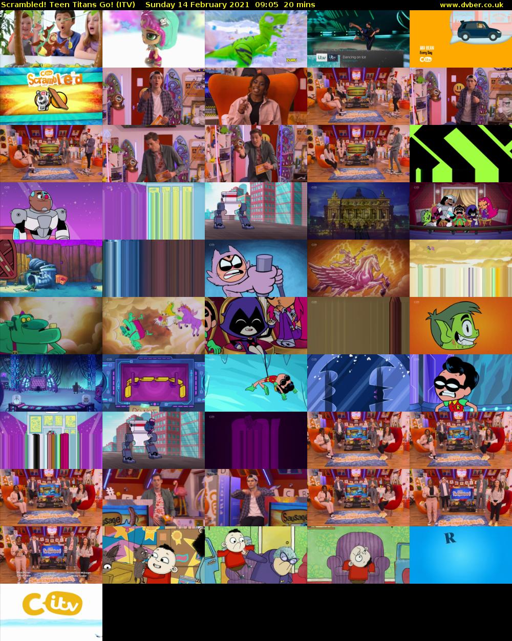 Scrambled! Teen Titans Go! (ITV) Sunday 14 February 2021 09:05 - 09:25