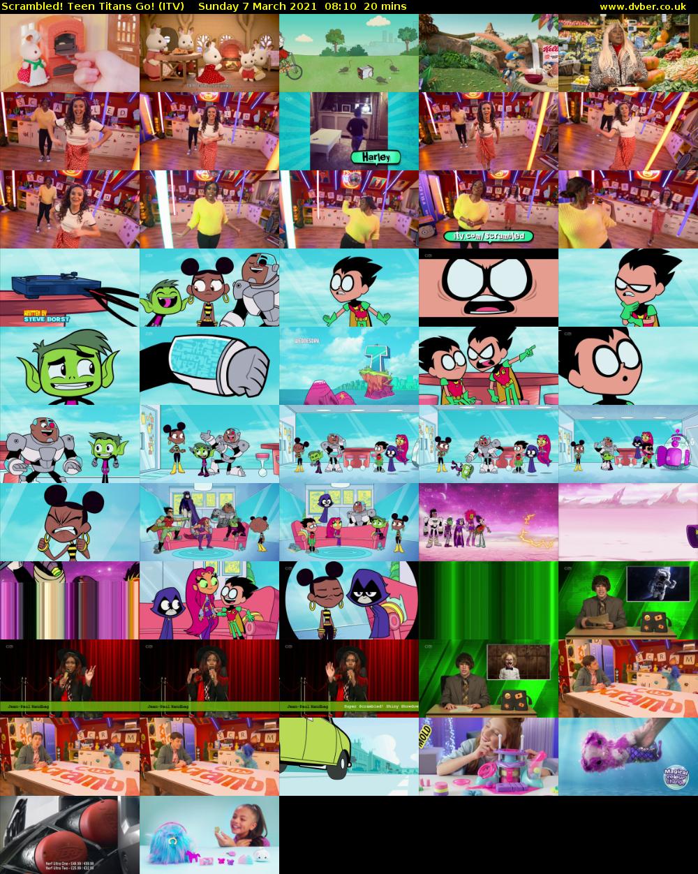 Scrambled! Teen Titans Go! (ITV) Sunday 7 March 2021 08:10 - 08:30