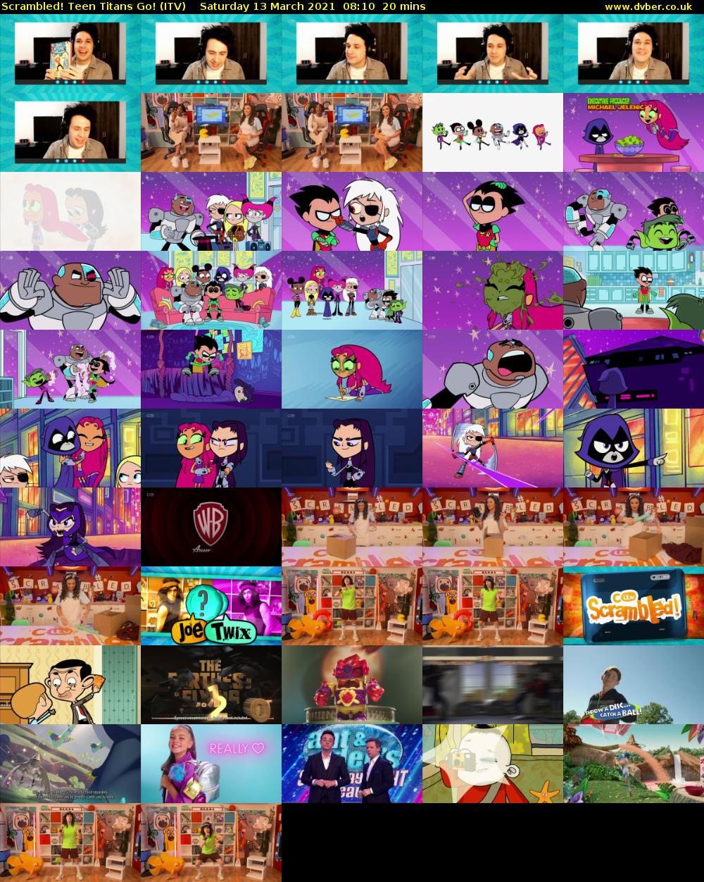 Scrambled! Teen Titans Go! (ITV) Saturday 13 March 2021 08:10 - 08:30