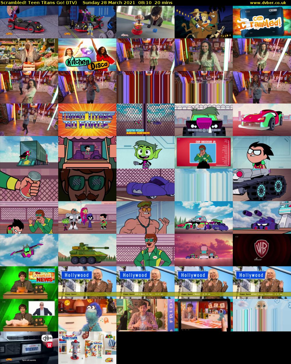 Scrambled! Teen Titans Go! (ITV) Sunday 28 March 2021 08:10 - 08:30