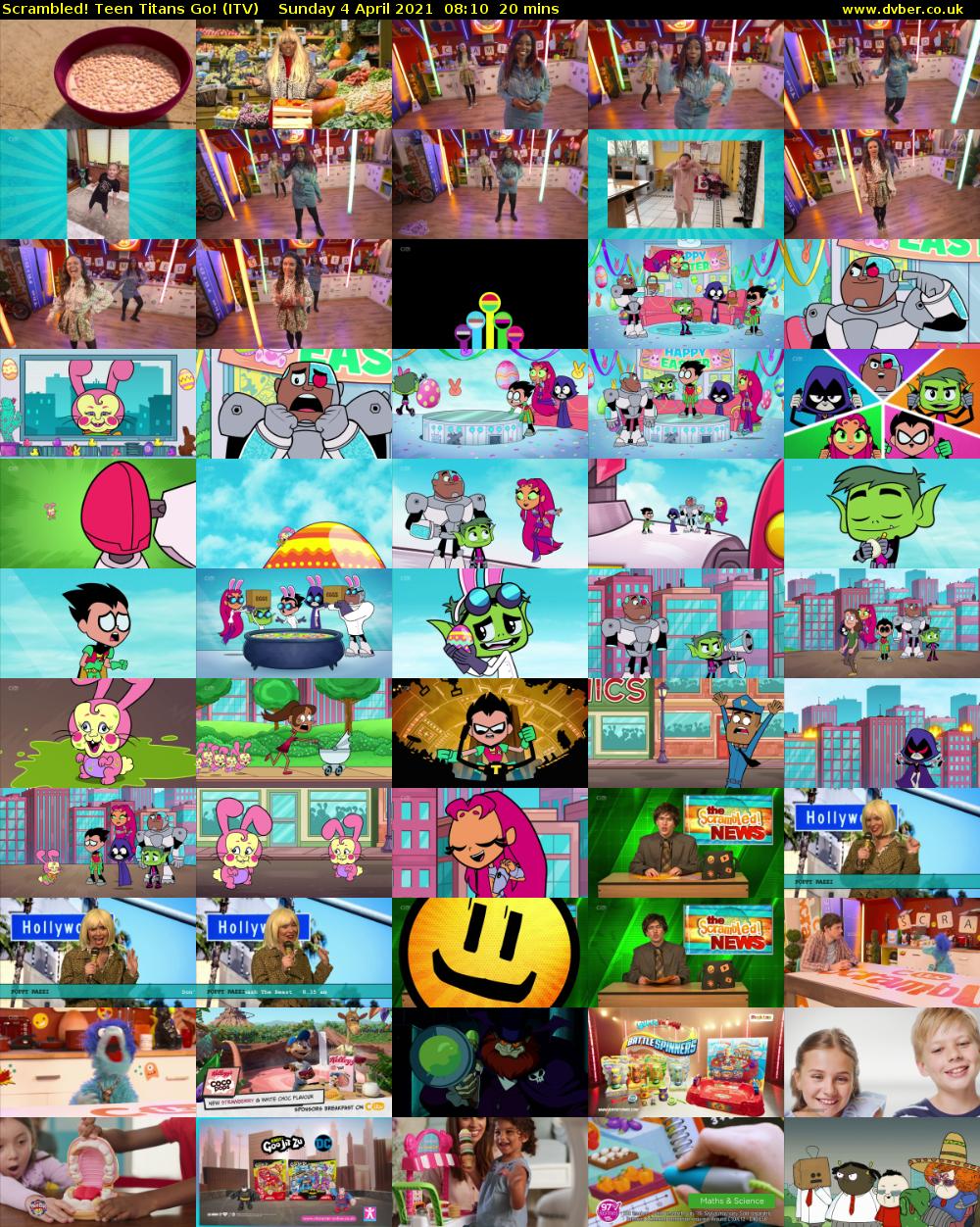Scrambled! Teen Titans Go! (ITV) Sunday 4 April 2021 08:10 - 08:30
