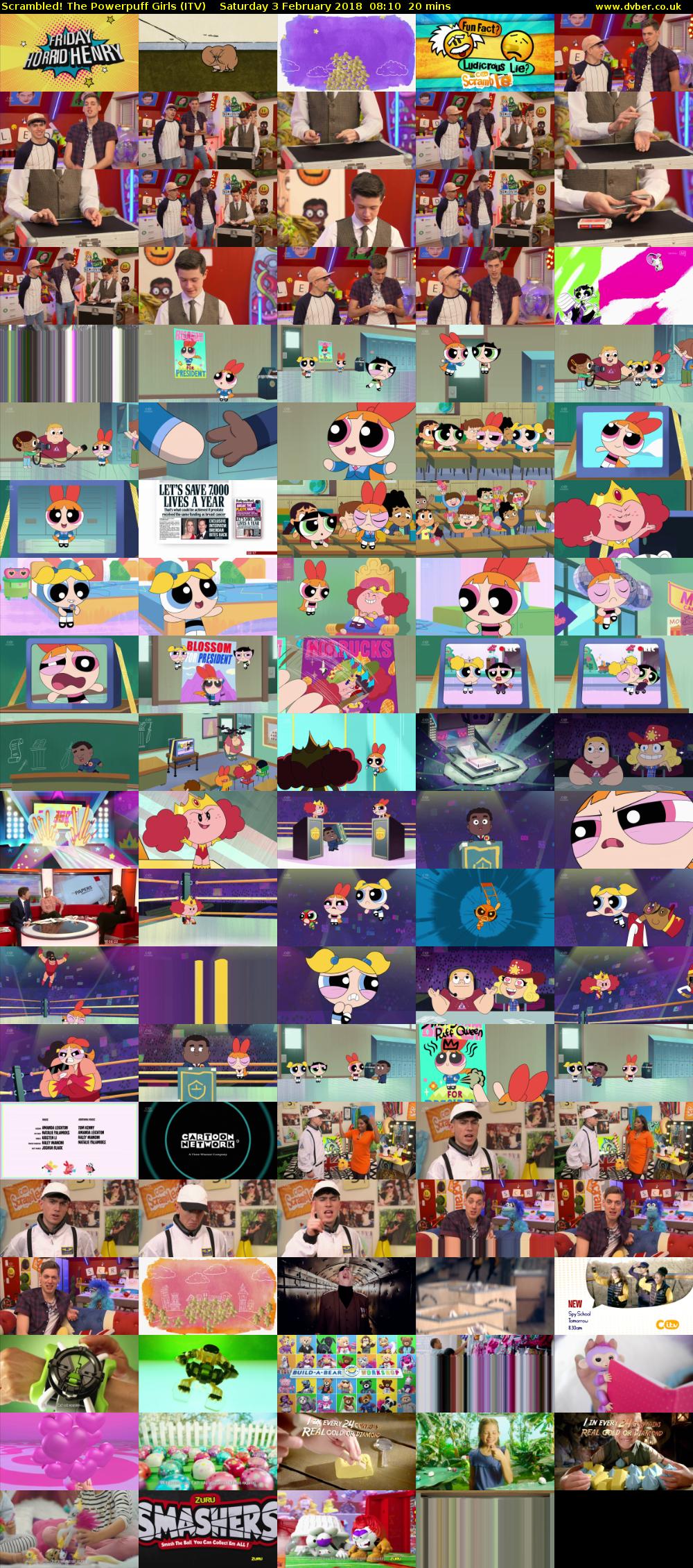 Scrambled! The Powerpuff Girls (ITV) Saturday 3 February 2018 08:10 - 08:30