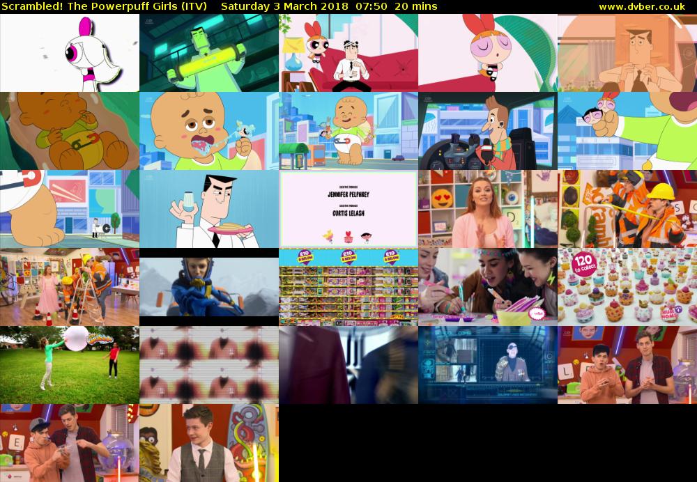 Scrambled! The Powerpuff Girls (ITV) Saturday 3 March 2018 07:50 - 08:10