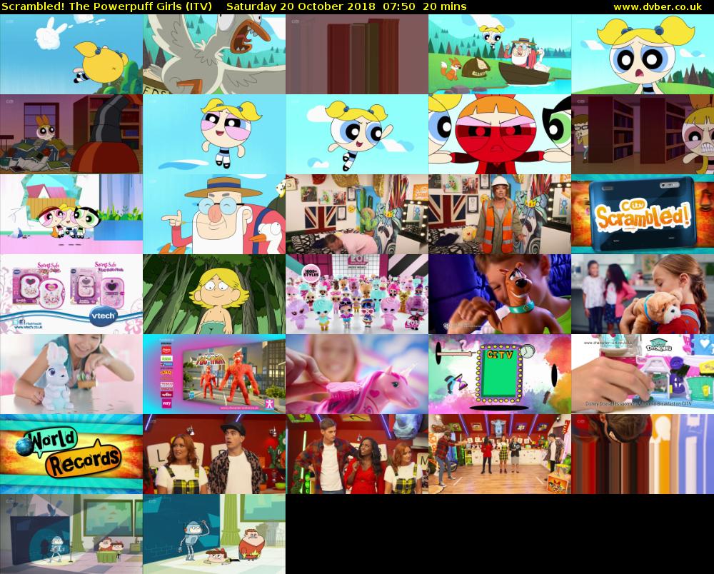 Scrambled! The Powerpuff Girls (ITV) Saturday 20 October 2018 07:50 - 08:10