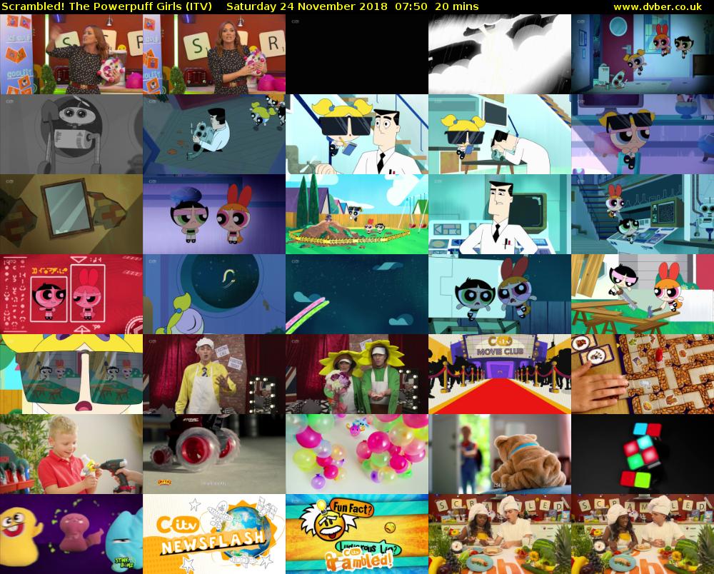 Scrambled! The Powerpuff Girls (ITV) Saturday 24 November 2018 07:50 - 08:10