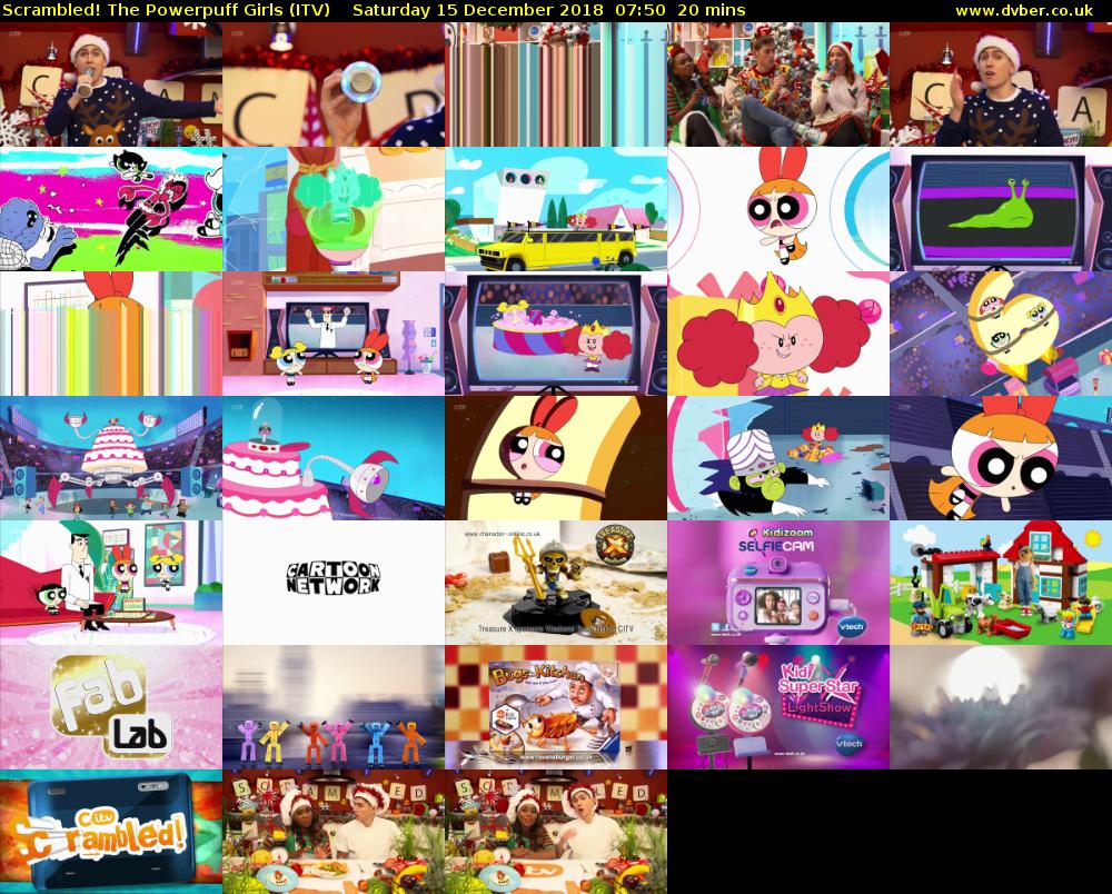 Scrambled! The Powerpuff Girls (ITV) Saturday 15 December 2018 07:50 - 08:10