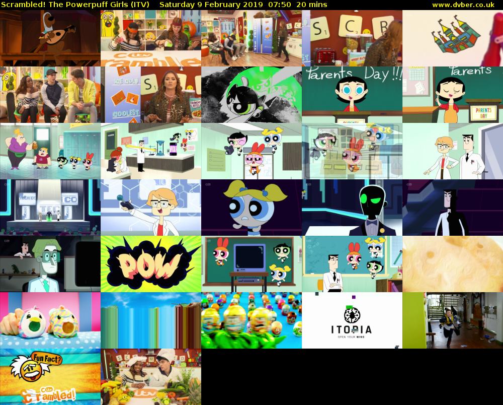 Scrambled! The Powerpuff Girls (ITV) Saturday 9 February 2019 07:50 - 08:10