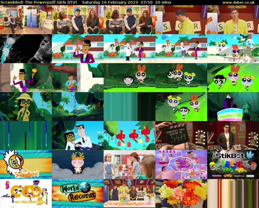 Scrambled! The Powerpuff Girls (ITV) Saturday 16 February 2019 07:50 - 08:10
