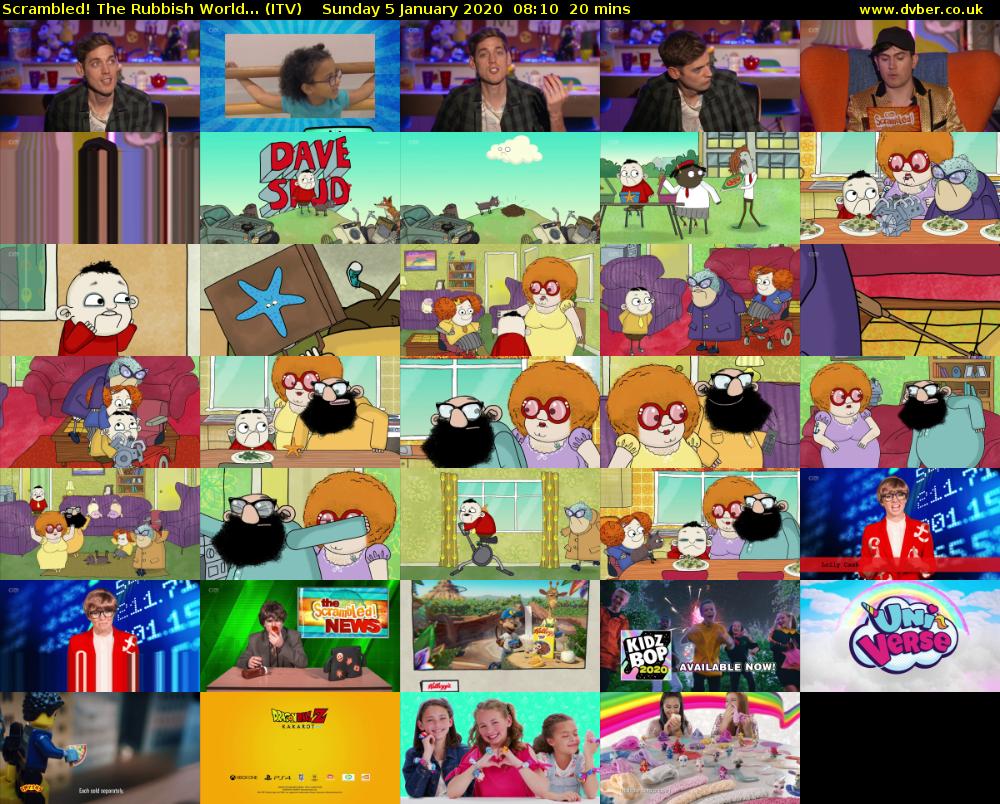 Scrambled! The Rubbish World... (ITV) Sunday 5 January 2020 08:10 - 08:30