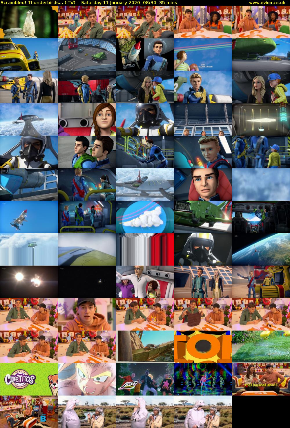 Scrambled! Thunderbirds... (ITV) Saturday 11 January 2020 08:30 - 09:05