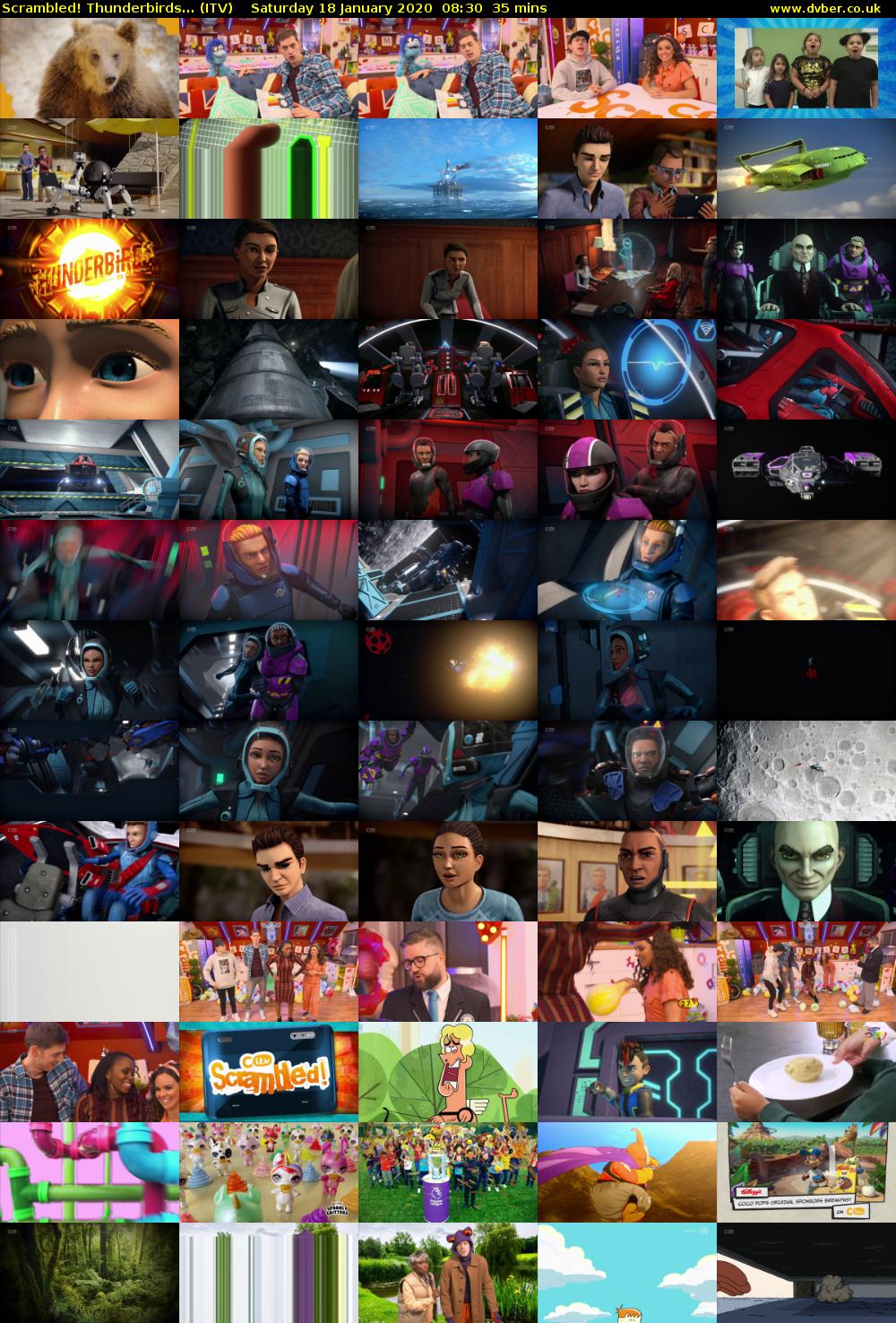 Scrambled! Thunderbirds... (ITV) Saturday 18 January 2020 08:30 - 09:05