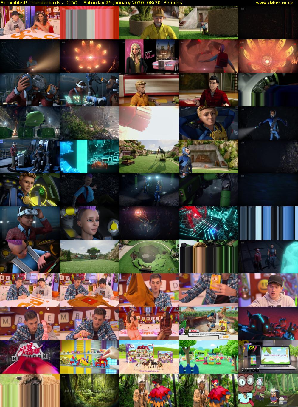 Scrambled! Thunderbirds... (ITV) Saturday 25 January 2020 08:30 - 09:05