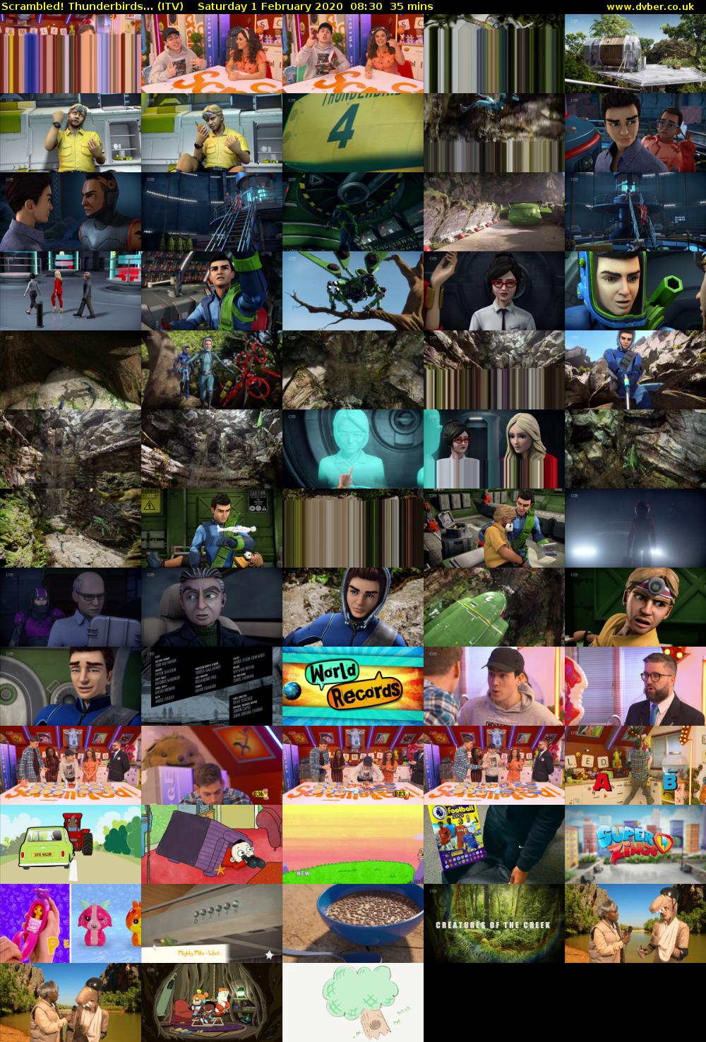 Scrambled! Thunderbirds... (ITV) Saturday 1 February 2020 08:30 - 09:05