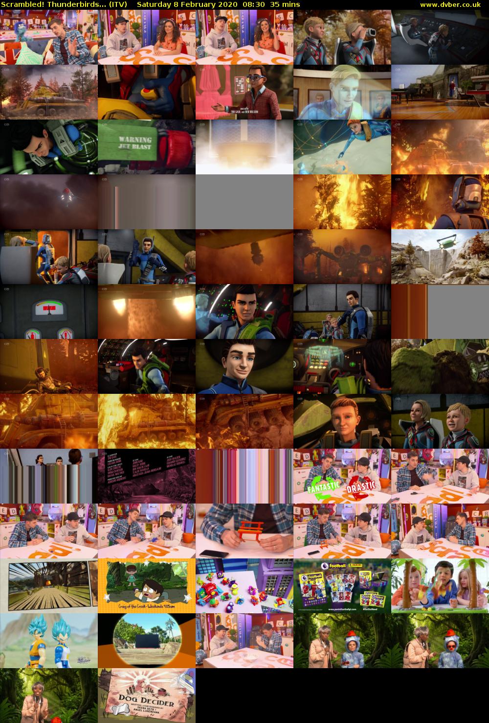 Scrambled! Thunderbirds... (ITV) Saturday 8 February 2020 08:30 - 09:05