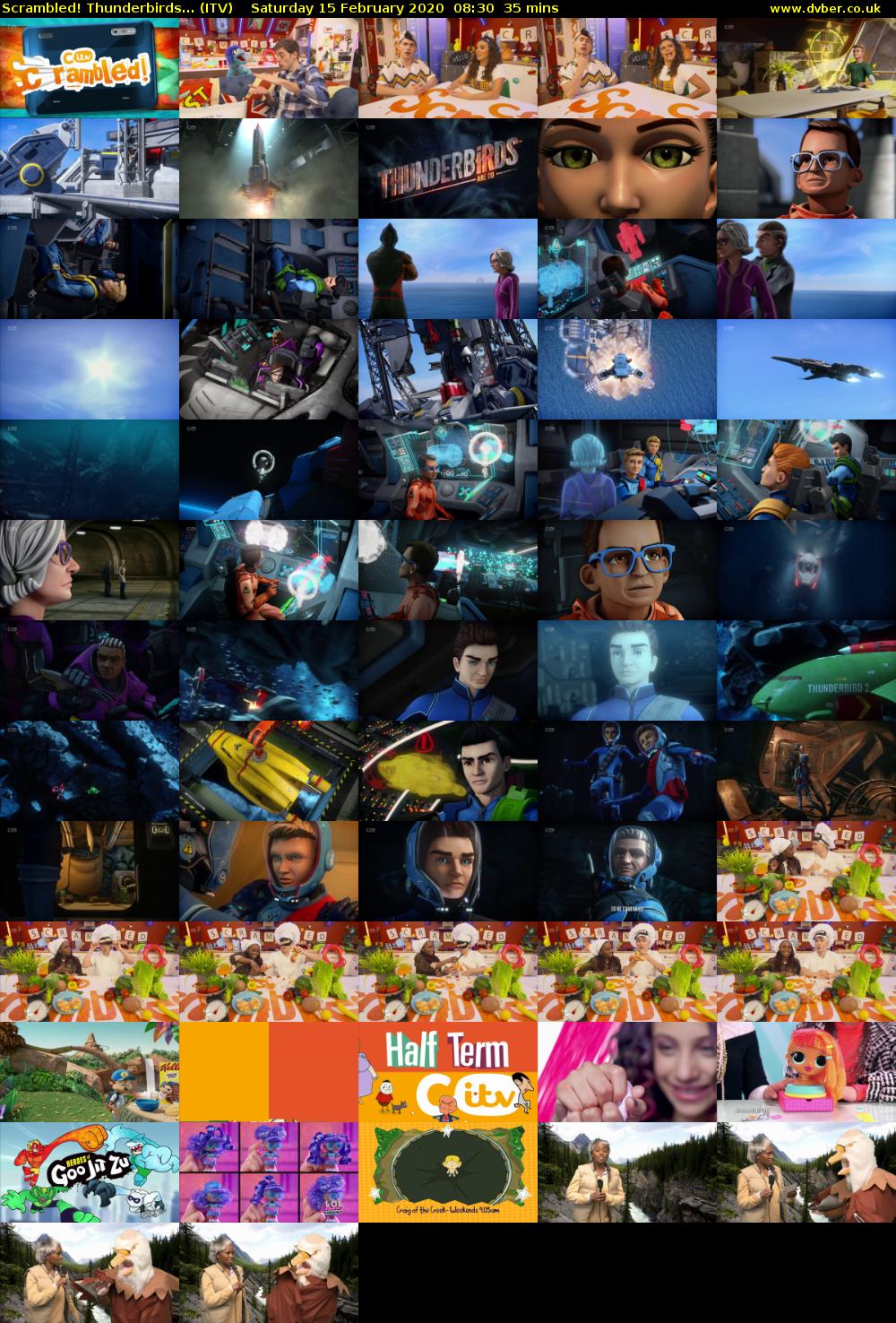 Scrambled! Thunderbirds... (ITV) Saturday 15 February 2020 08:30 - 09:05