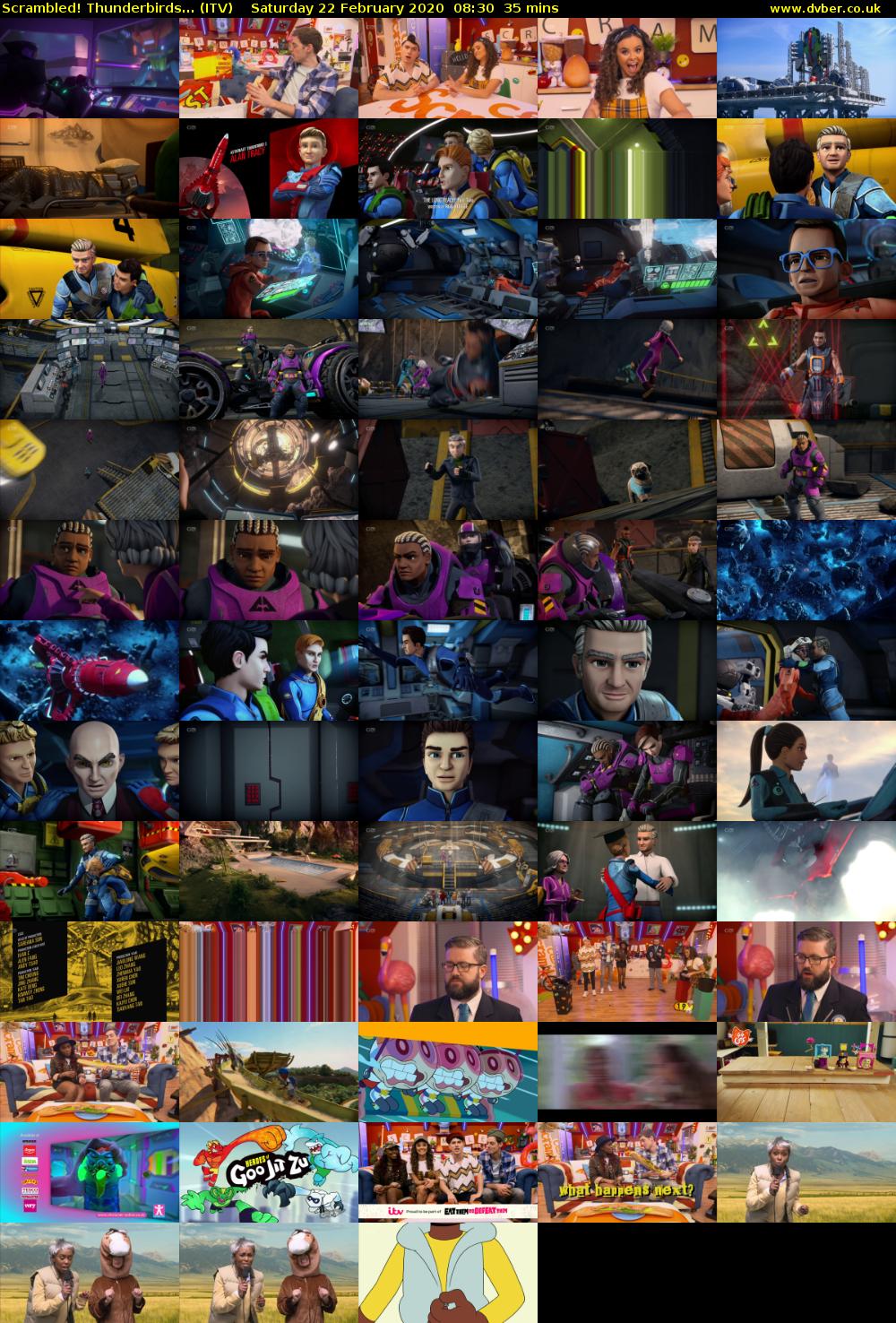 Scrambled! Thunderbirds... (ITV) Saturday 22 February 2020 08:30 - 09:05