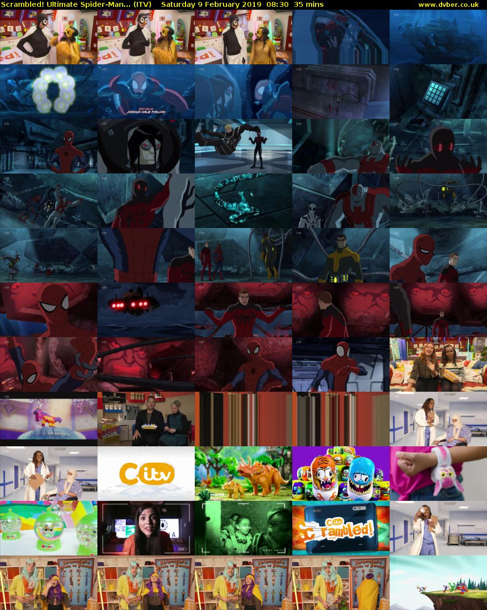 Scrambled! Ultimate Spider-Man... (ITV) Saturday 9 February 2019 08:30 - 09:05